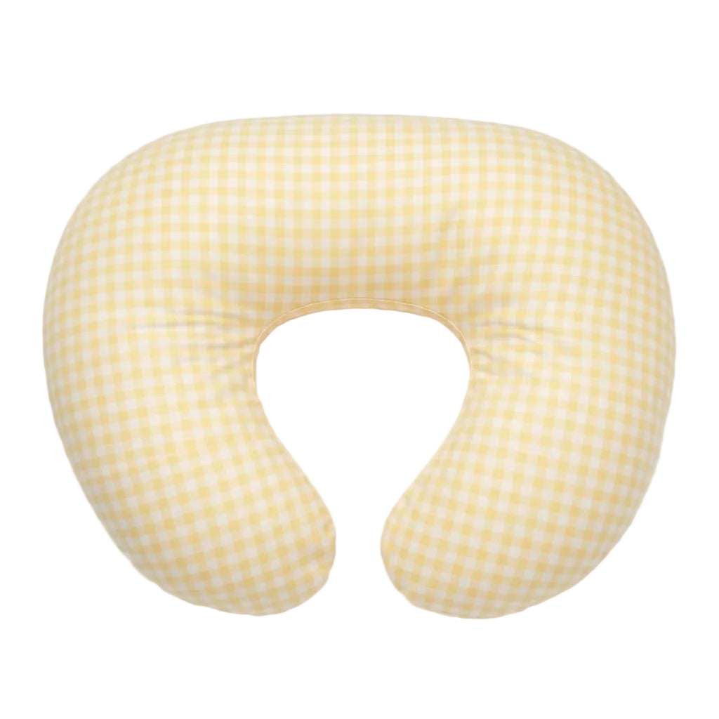 Yellow Gingham Ruffle Nursing Pillow Cover
