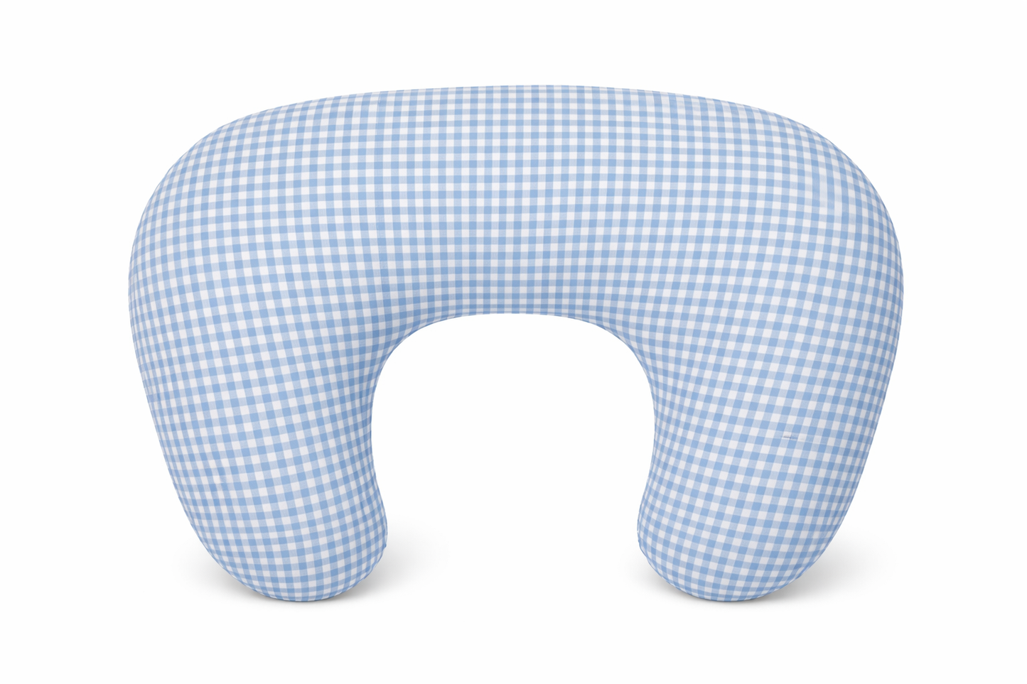 Blue Gingham New Ruffle Nursing Pillow Cover