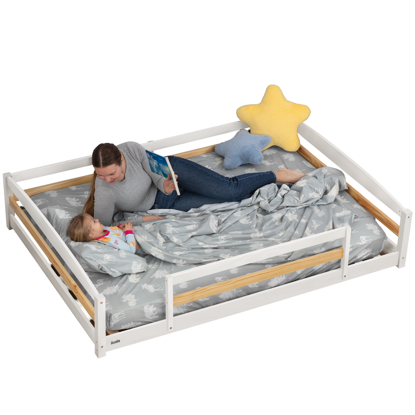 Full-Size Montessori Floor Bed with Strong Slatted Frame