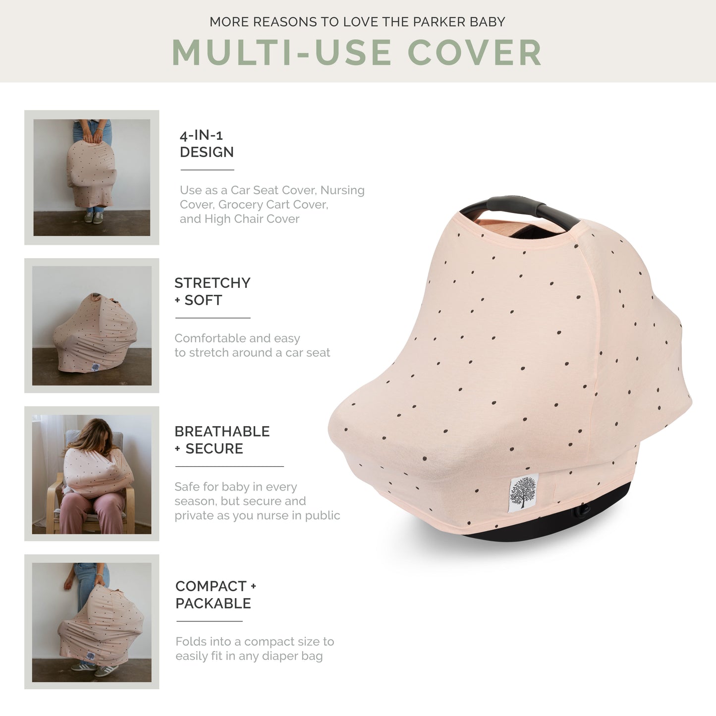 Multi-use Cover, Rosewood Stripe