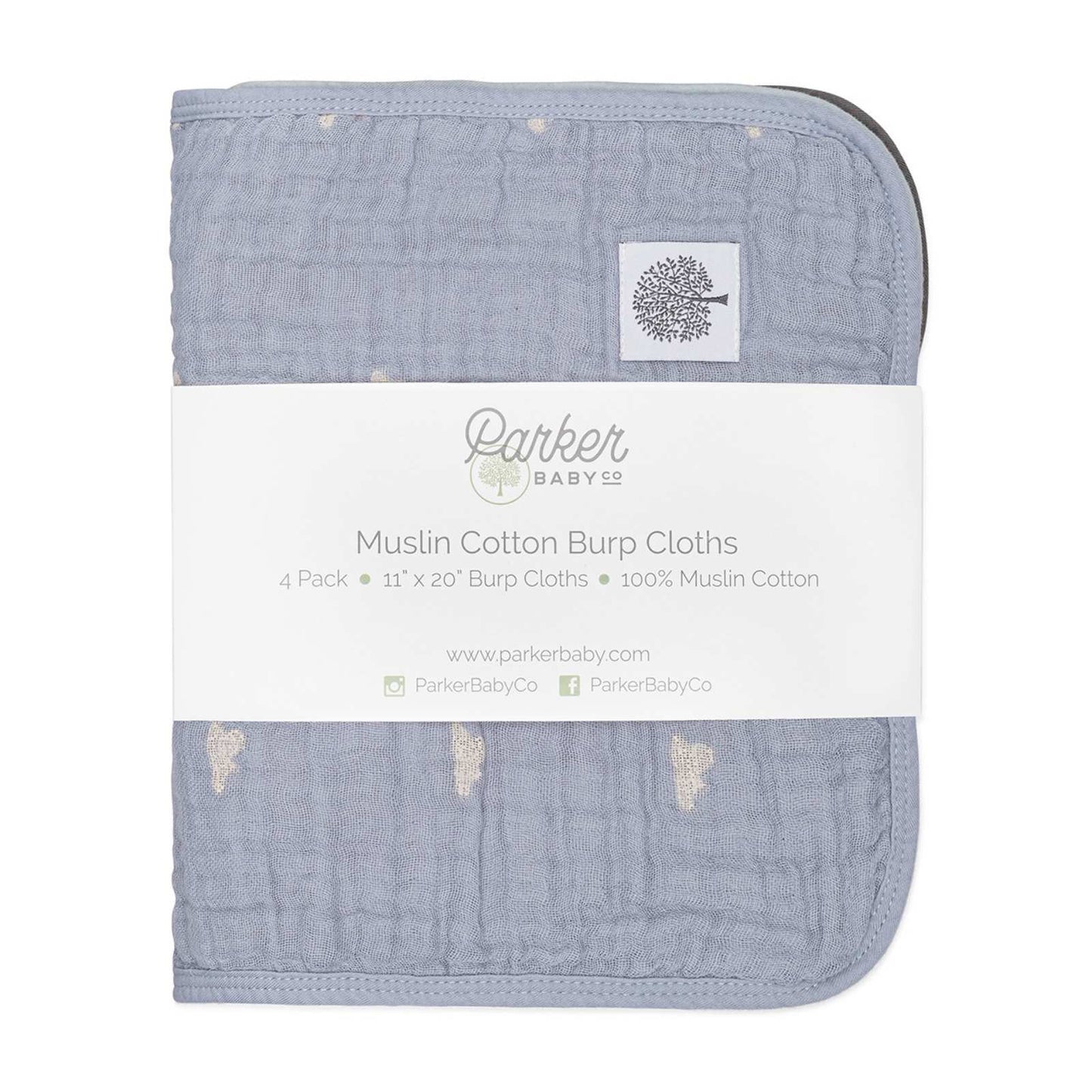 Cloud Set - Muslin Burp Cloths (4 Pack)