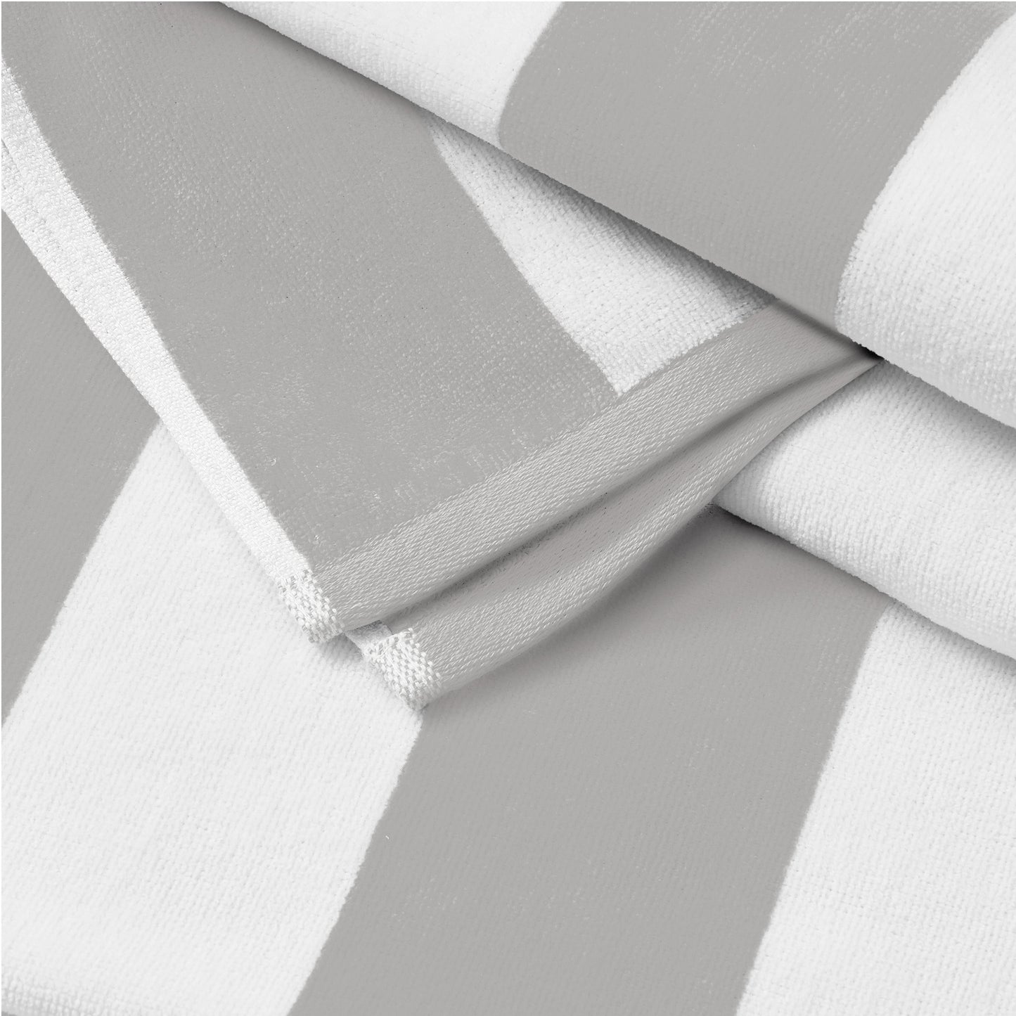 Cotton Velour Cabana Stripe Beach Towel - Novia Collection.
