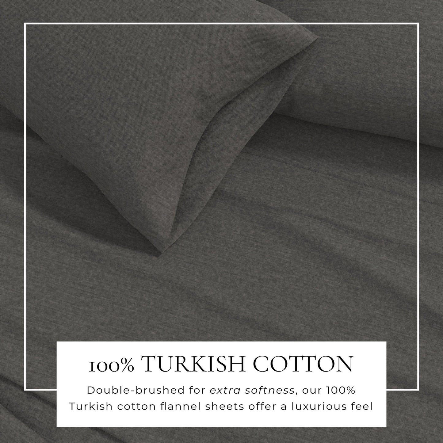 Heathered Solid Cotton Blend Flannel Sheet Set - Anders Collection