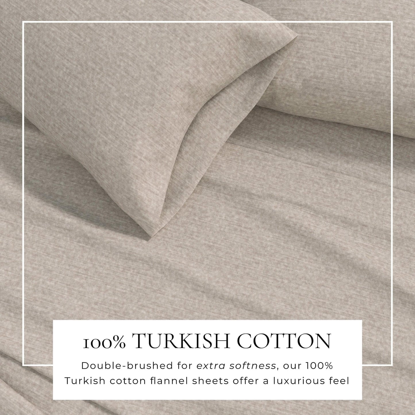 Heathered Solid Cotton Blend Flannel Sheet Set - Anders Collection