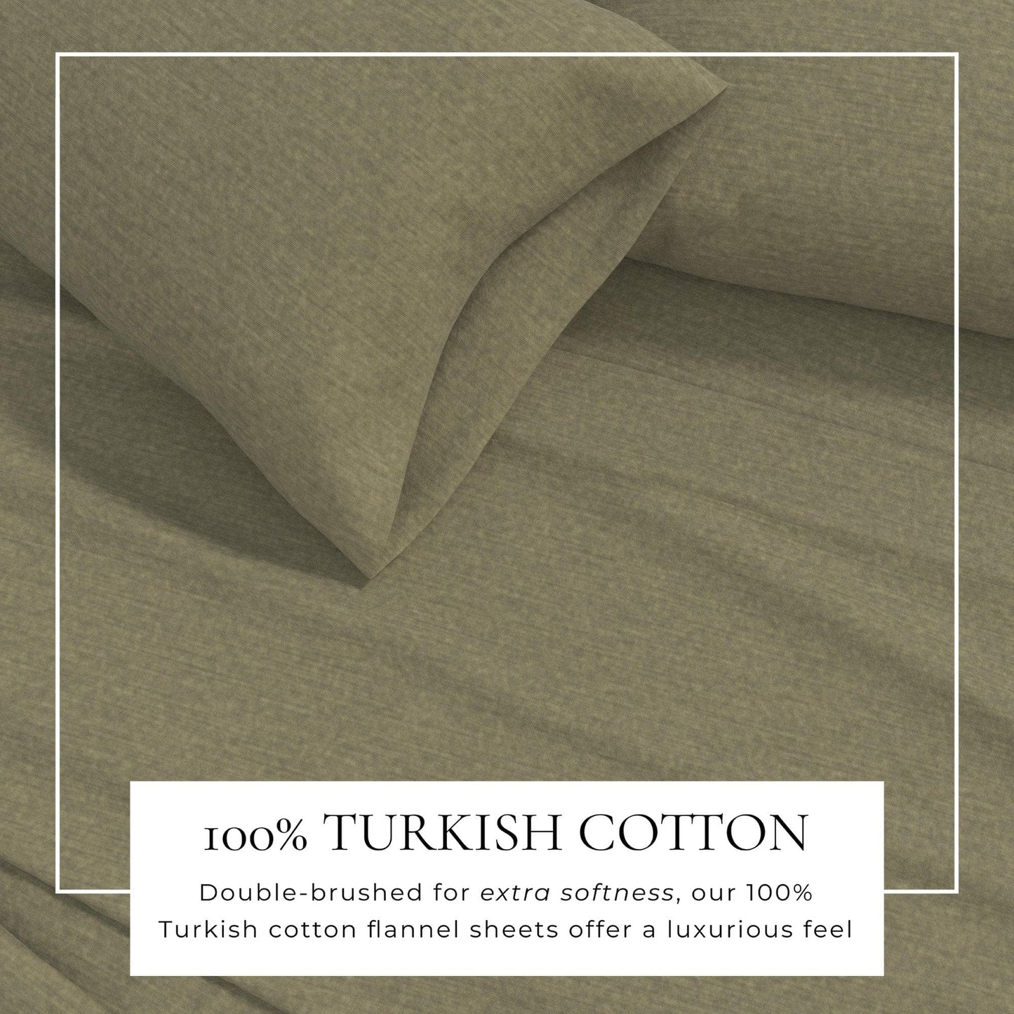 Heathered Solid Cotton Blend Flannel Sheet Set - Anders Collection
