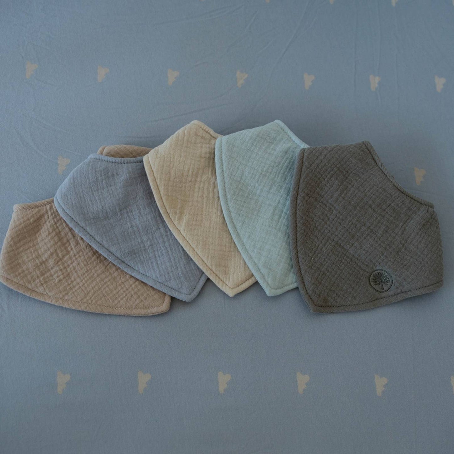 Stormy Muslin Bandana Bibs Set (4-Pack)