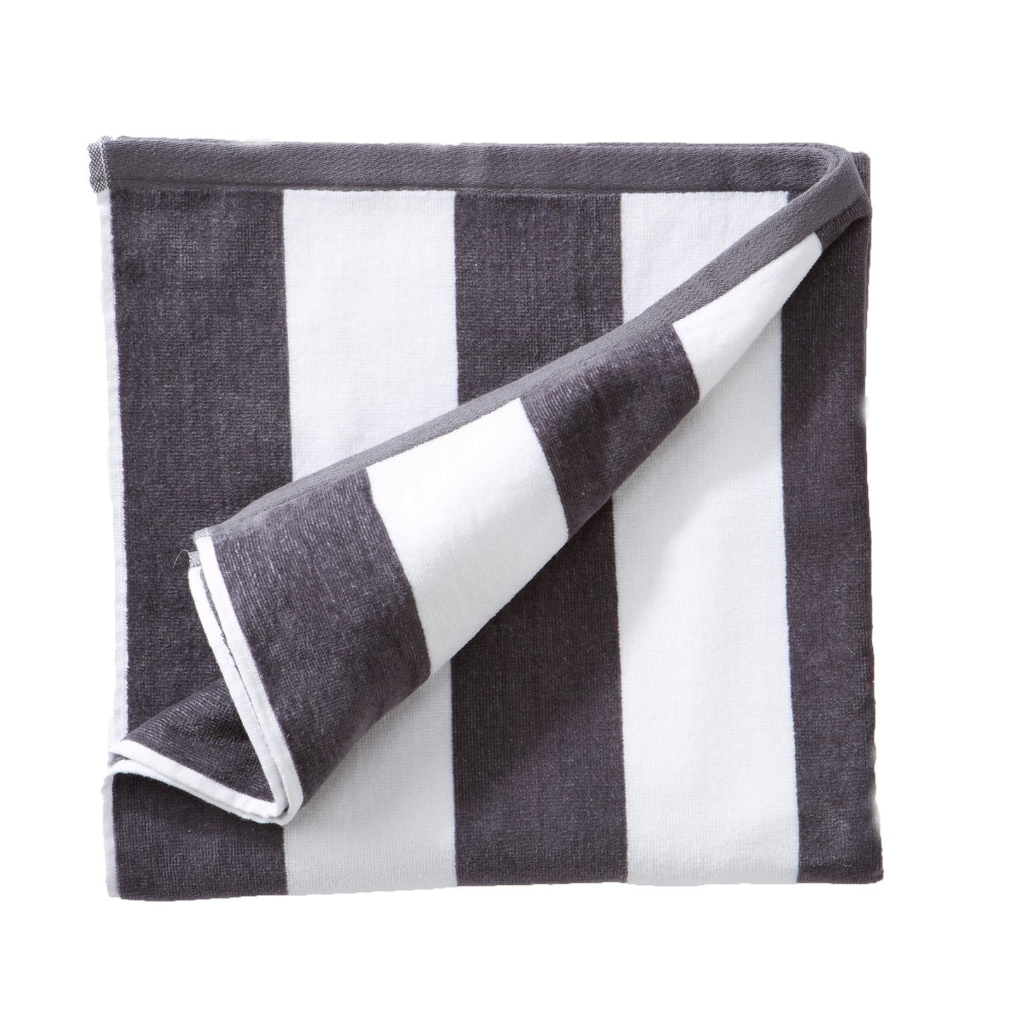 Cotton Velour Cabana Stripe Beach Towel - Novia Collection.