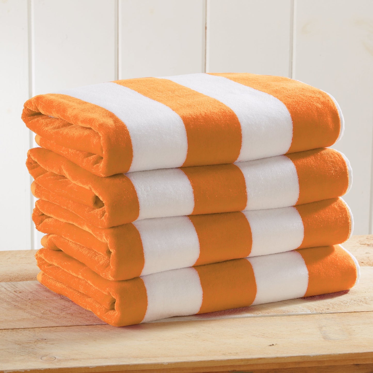 Cotton Velour Cabana Stripe Beach Towel - Novia Collection.