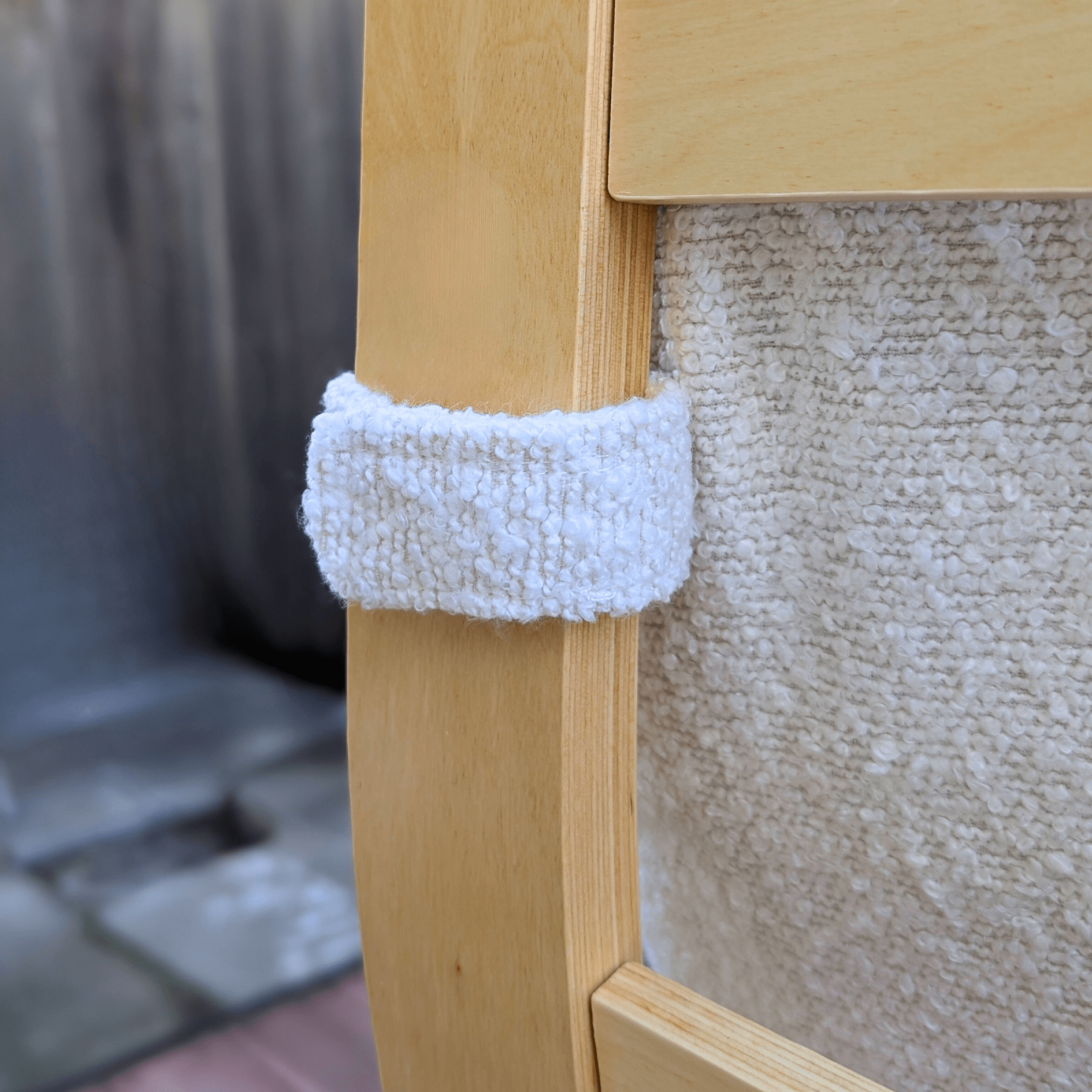 Natural White Bouclé Poäng Slipcovers – Compatible with IKEA Poäng Chair & Footstool