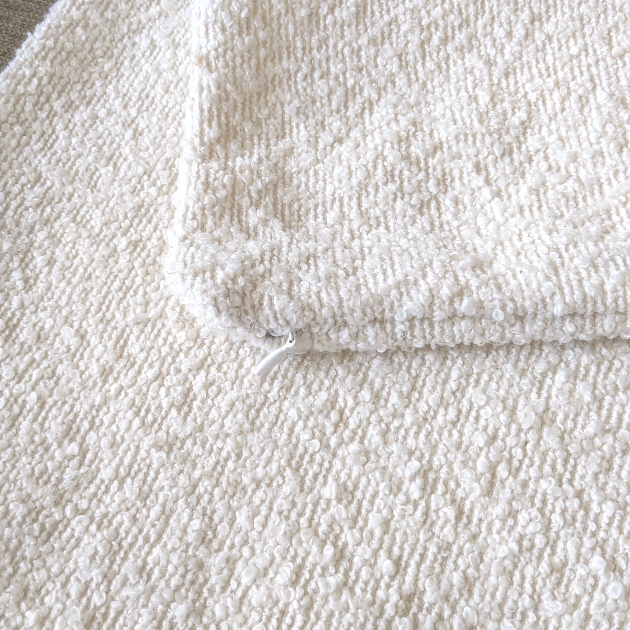 Natural White Bouclé Poäng Slipcovers – Compatible with IKEA Poäng Chair & Footstool