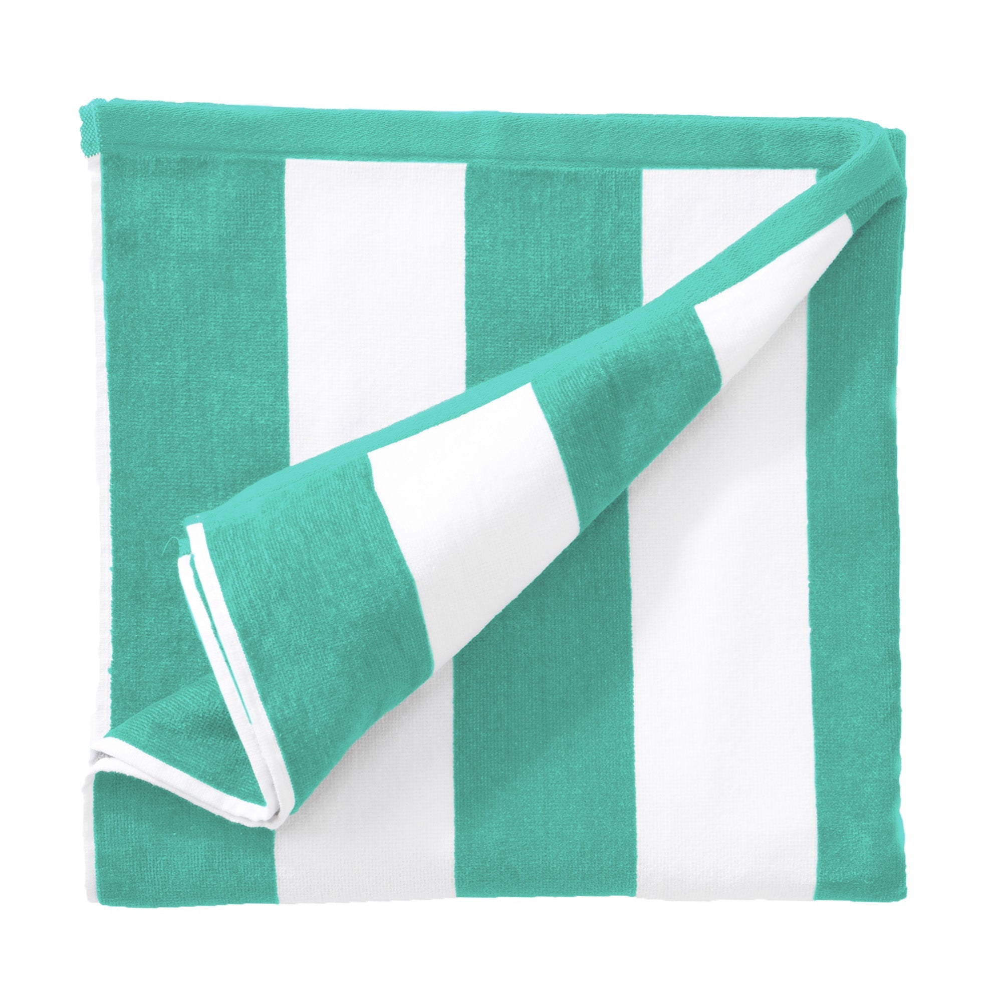 Cotton Velour Cabana Stripe Beach Towel - Novia Collection.