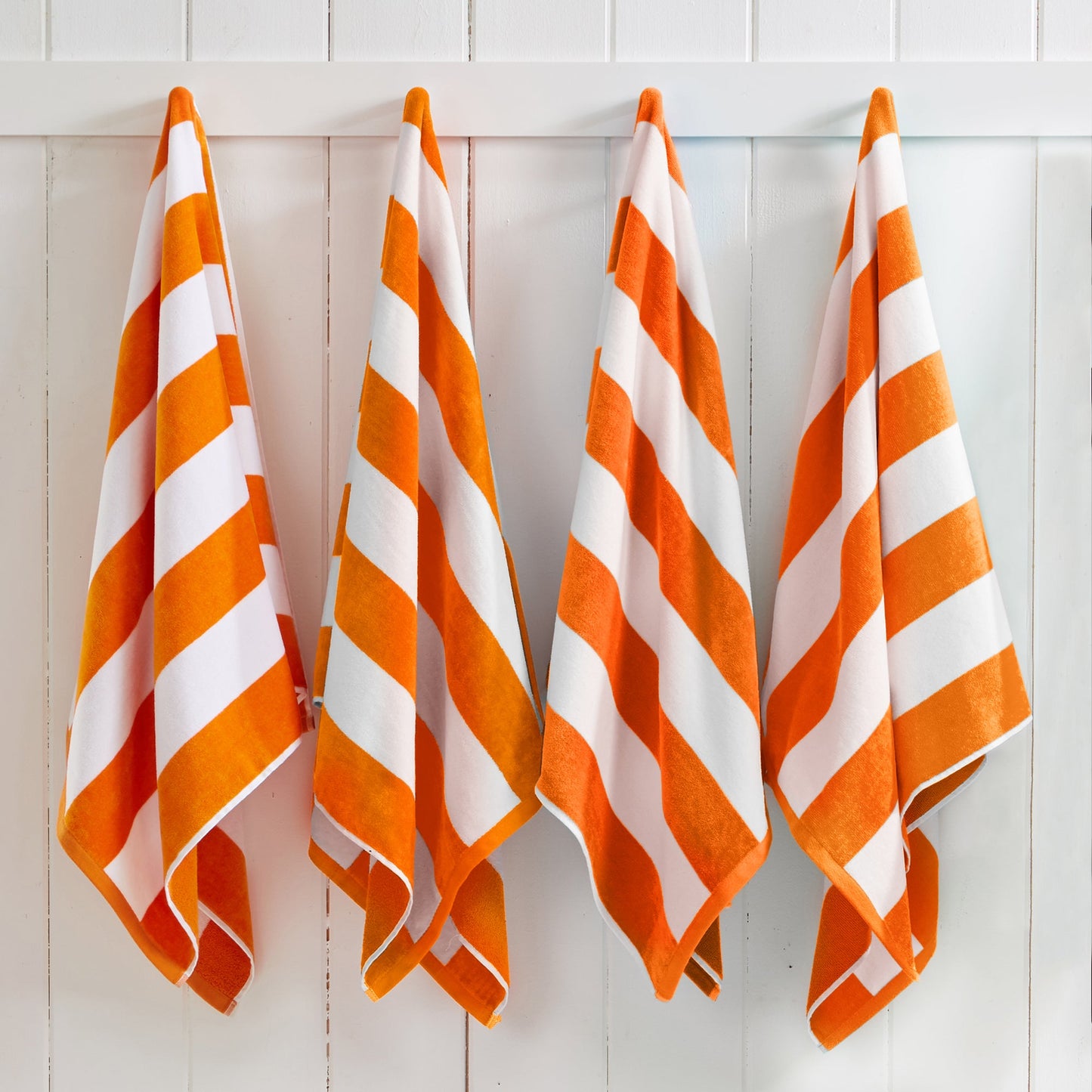 Cotton Velour Cabana Stripe Beach Towel - Novia Collection.